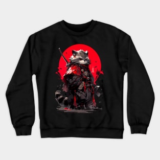 Samurai raccoon Crewneck Sweatshirt